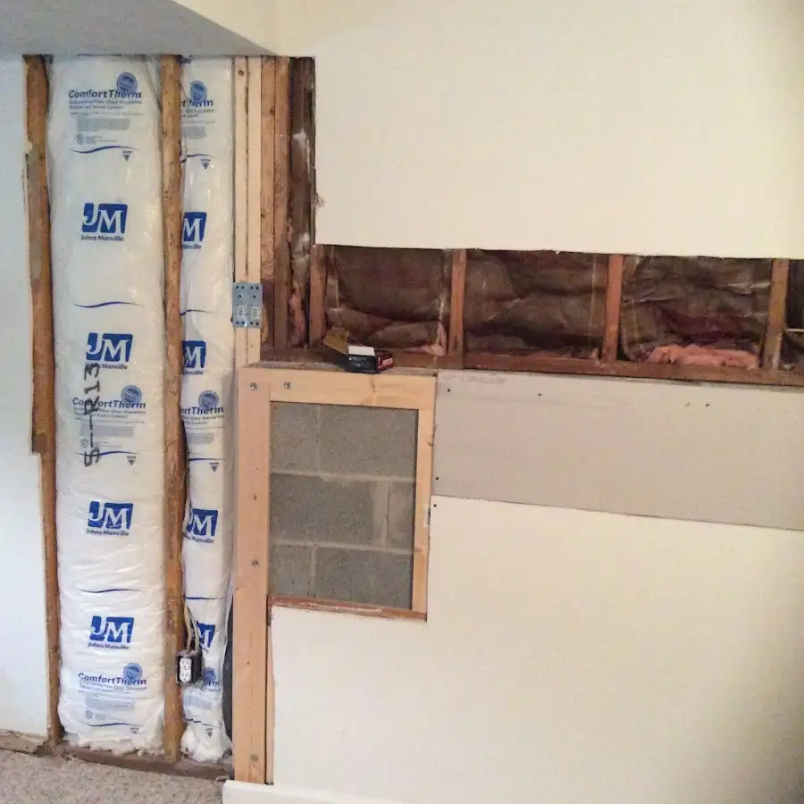 Wall insulation replacement during Contents Cleaning & Restoration in Chino Hills